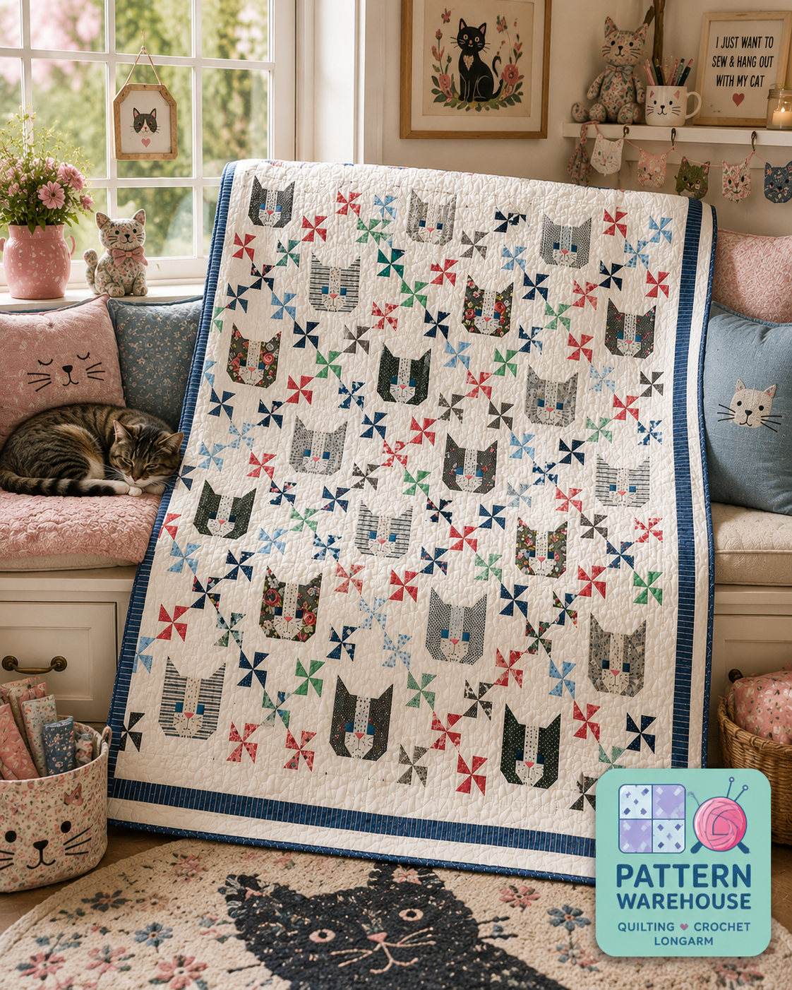 #298 Kittens Quilt Pattern By Camille Roskelley From Thimble Blossoms - PAPER/PRINTED