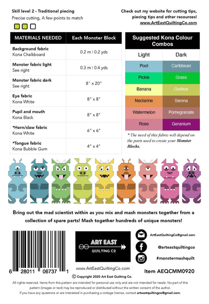 The Monster Mash from Art East Quilting Co. - PAPER/PRINTED