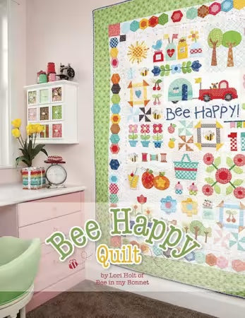 Bee Happy Quilt Pattern From Riley Blake Designs by Lori Holt of Bee in my Bonnet - PAPER/PRINTED