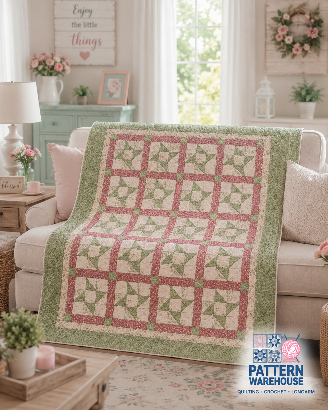 #443 Cuddle with Me Quilt Pattern By Diana Beaubien From Pleasant Valley Creations - DIGITAL