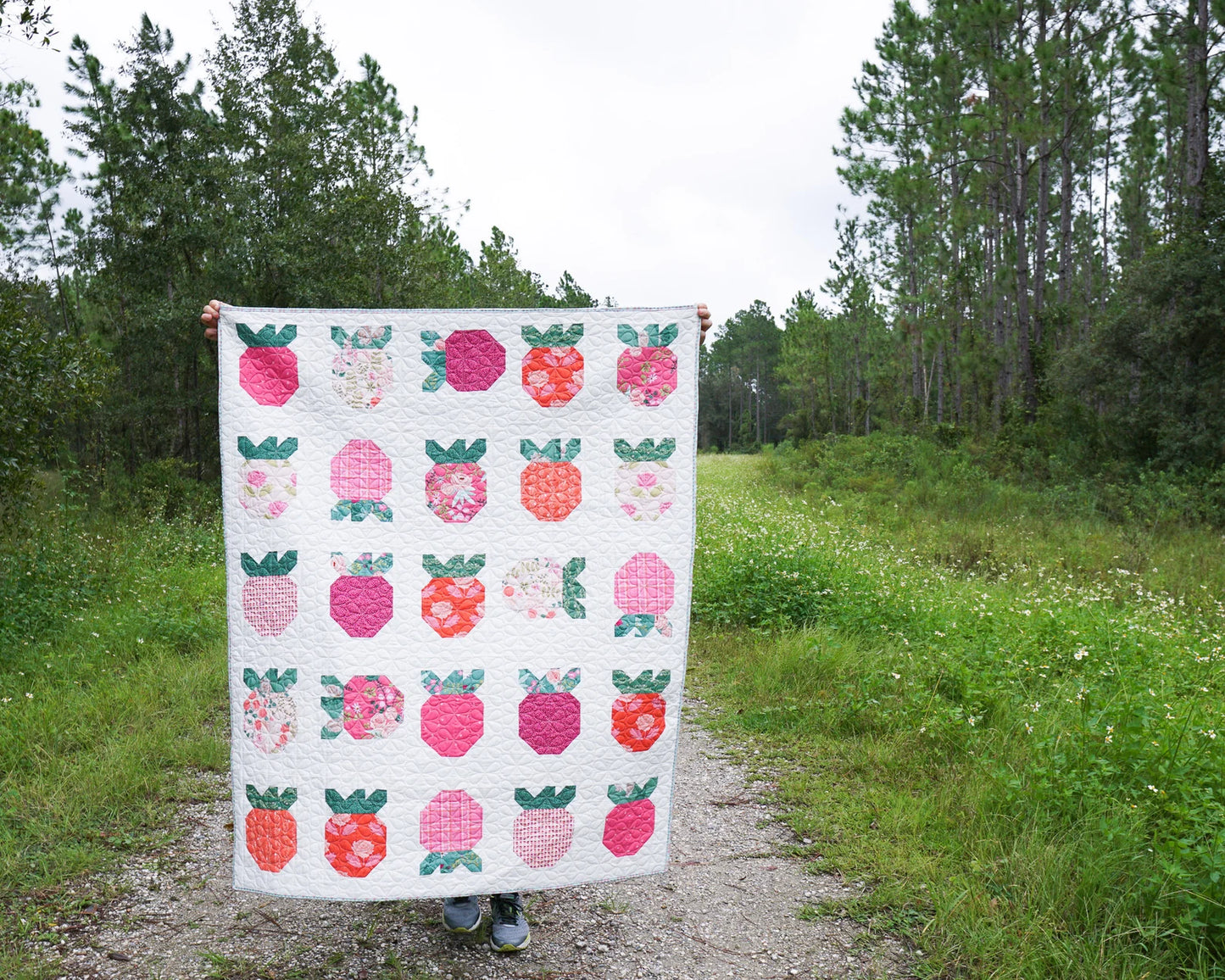 Strawberry Fields Modern Quilt Pattern by Citrus and Mint Designs - PAPER/PRINTED