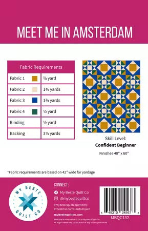 Meet Me In Amsterdam From My Beste Quilt Co By Renee Den Beste - PAPER/PRINTED