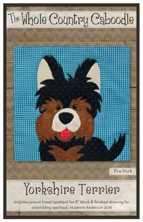 Yorkshire Terrier Precut Fused Applique Pack From The Whole Country Caboodle - PAPER/PRINTED