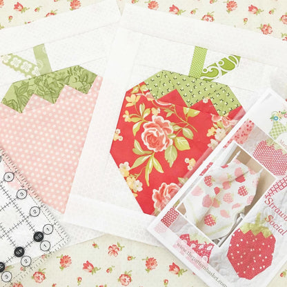 Strawberry Fields Modern Quilt Pattern by Citrus and Mint Designs - PAPER/PRINTED