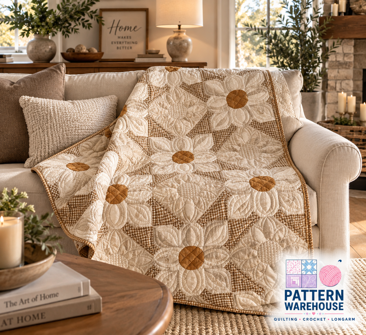 Cotton Daisies Quilt Pattern From Laugh Yourself Into Stitches by Karen Walker - PAPER/PRINTED
