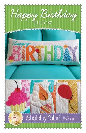 Happy Birthday Pillow From Shabby Fabrics by Jennifer Bosworth - PAPER/PRINTED