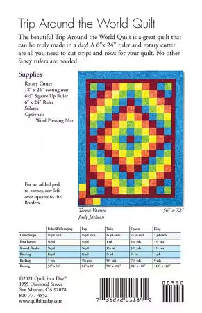 Trip Around the World Quilt From Quilt in a Day By Eleanor Burns - PAPER/PRINTED