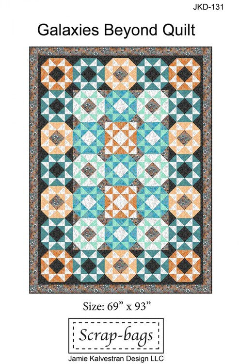 Galaxies Beyond Quilt Quilt Pattern By Jamie Kalvestran From jamie Kalvestran Design LLC - PAPER PRINTED