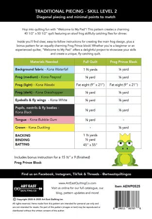 Welcome to My Pad Quilt Pattern From Art East Quilt Co - PAPER/PRINTED