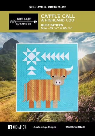 Cattle Call A Highland Coo Quilt Pattern From Art East Quilt Co - PAPER/PRINTED