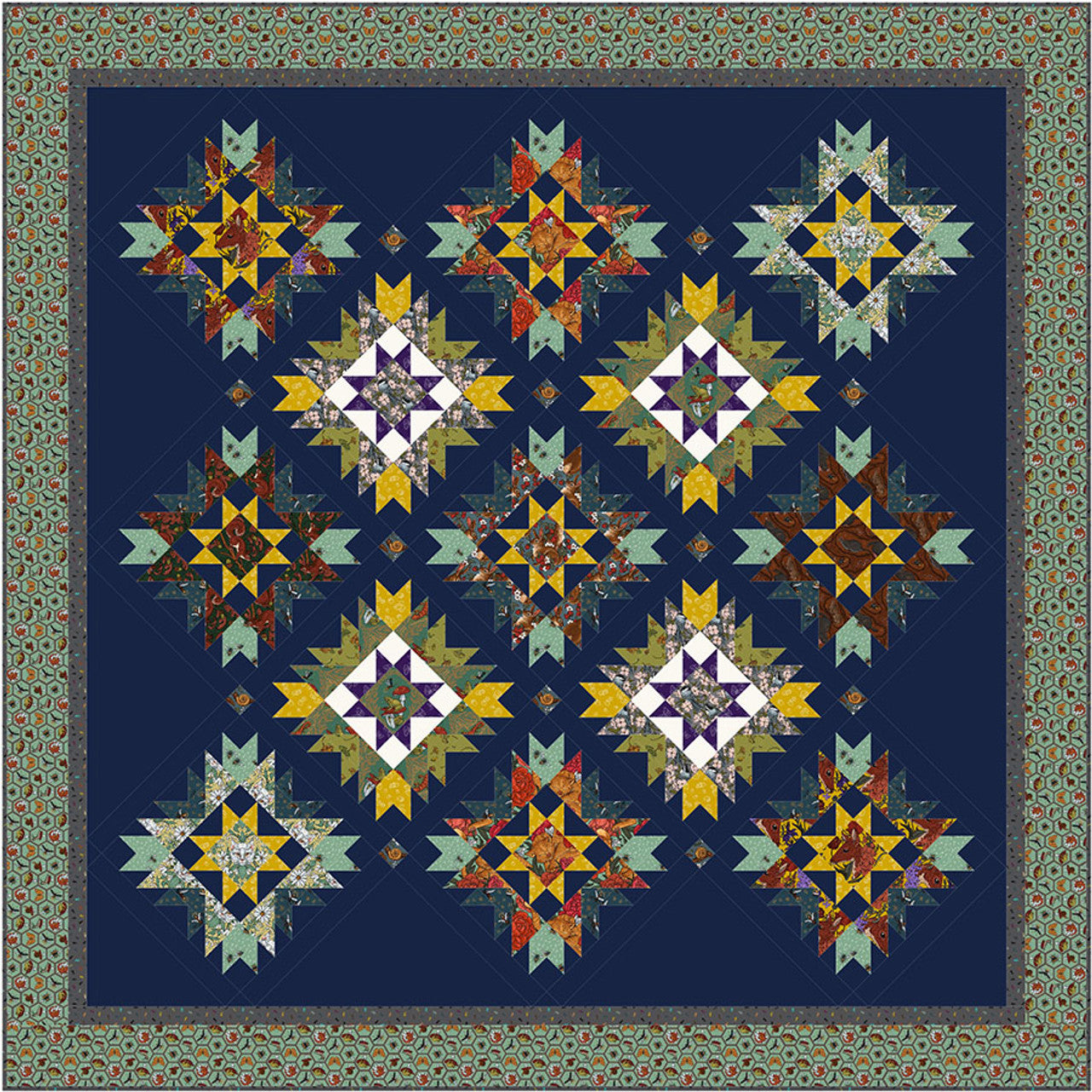 Countryside Night Quilt From Free Spirit By Club Hauer - FREE DIGITAL