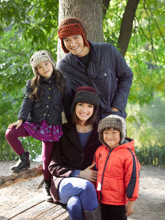 Aviator Earflap Cap Pattern (Crochet) - Version 4 From Lion Brand Yarn - FREE DIGITAL