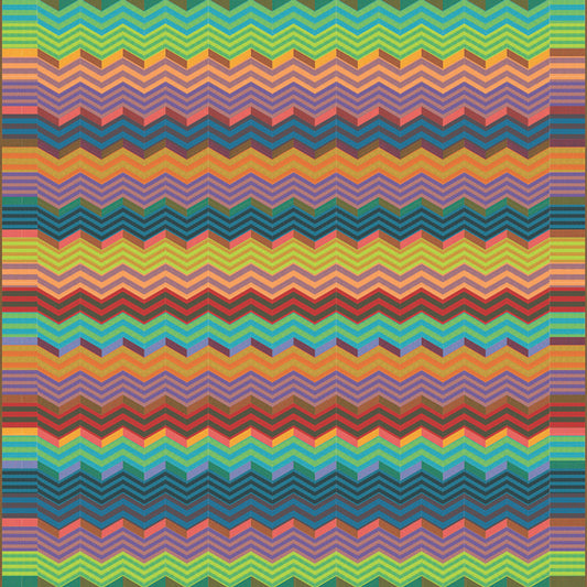 Rosita Zigzag Bright Quilt From Free Spirit By Kaffe Fassett - FREE DIGITAL
