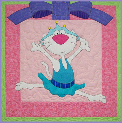 Leaping Kitty (Block Two of Ballerina Kitties) From Amy Bradley Designs - PAPER/PRINTED