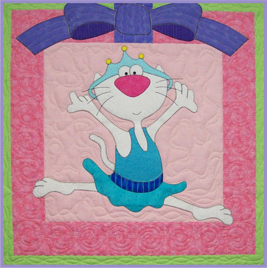 Leaping Kitty (Block Two of Ballerina Kitties) From Amy Bradley Designs - PAPER/PRINTED