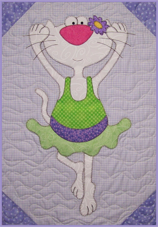 Tippy Toe Kitty (Block Five of Ballerina Kitties) From Amy Bradley Designs - PAPER/PRINTED