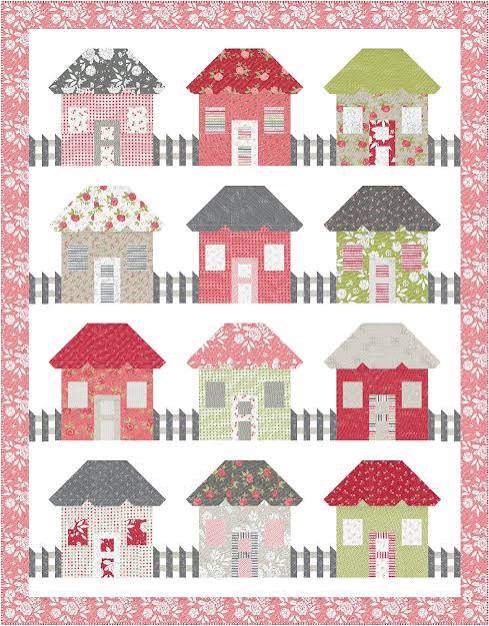 #186 Picket Fence Cottages Quilt Pattern By Corey Yoder From Coriander Quilts - PAPER/PRINTED