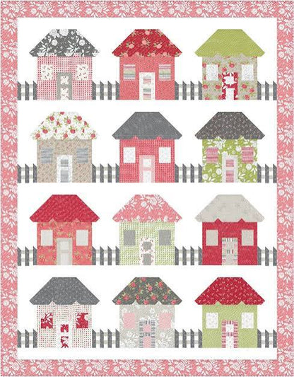 #186 Picket Fence Cottages Quilt Pattern By Corey Yoder From Coriander Quilts - PAPER/PRINTED